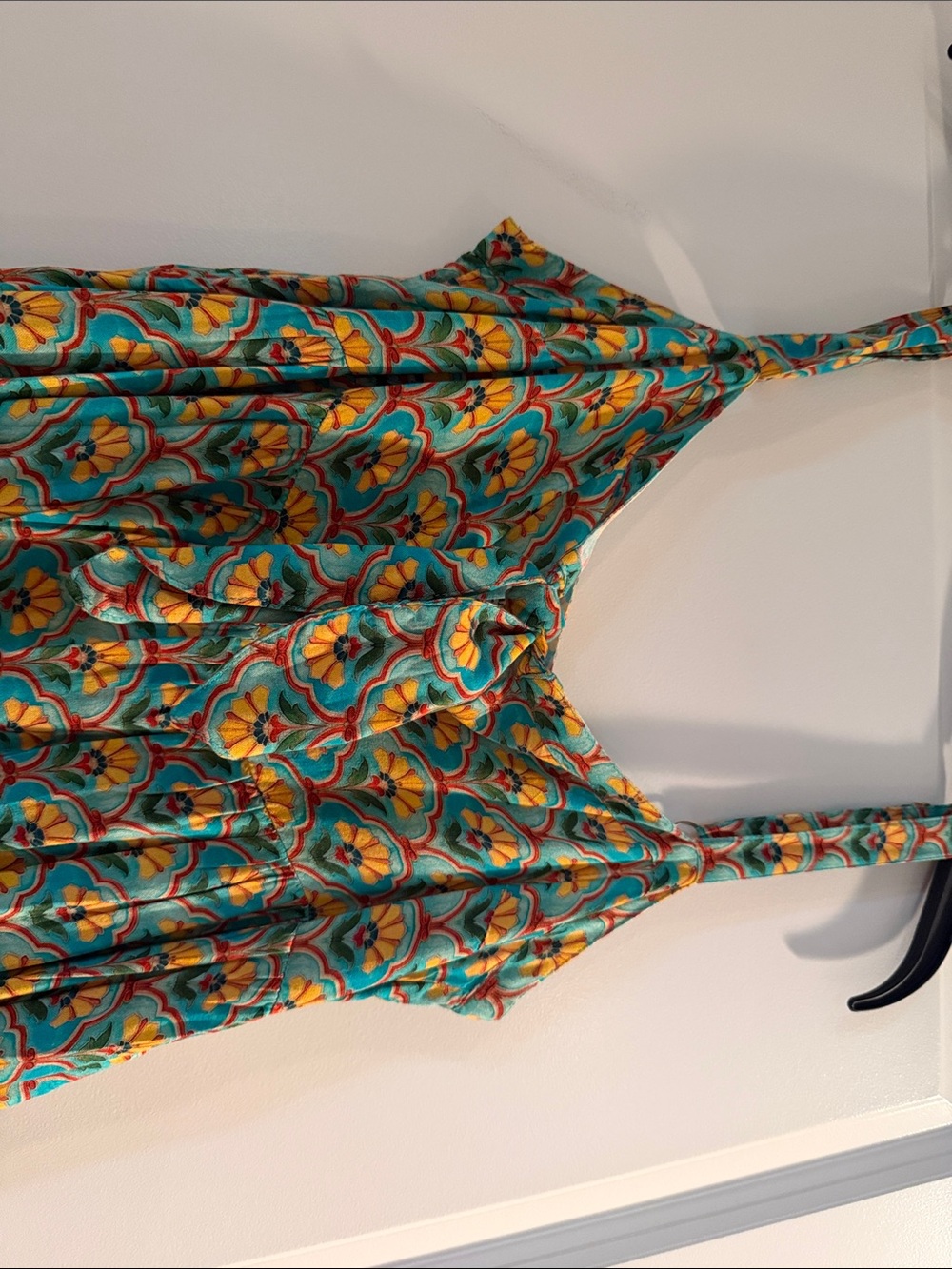NATURAL LIFE Teal and Yellow Floral Maxi Dress - Picture 2 of 4